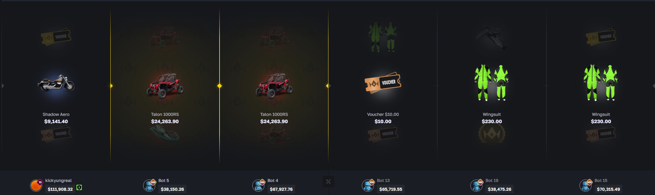 Luxdrop Battle Comeback β Real Player Surpasses All Bots with Audi and Rolex Drops Luxdrop 3v3 battle comeback moment β Real player overtakes 3 bots with massive drops